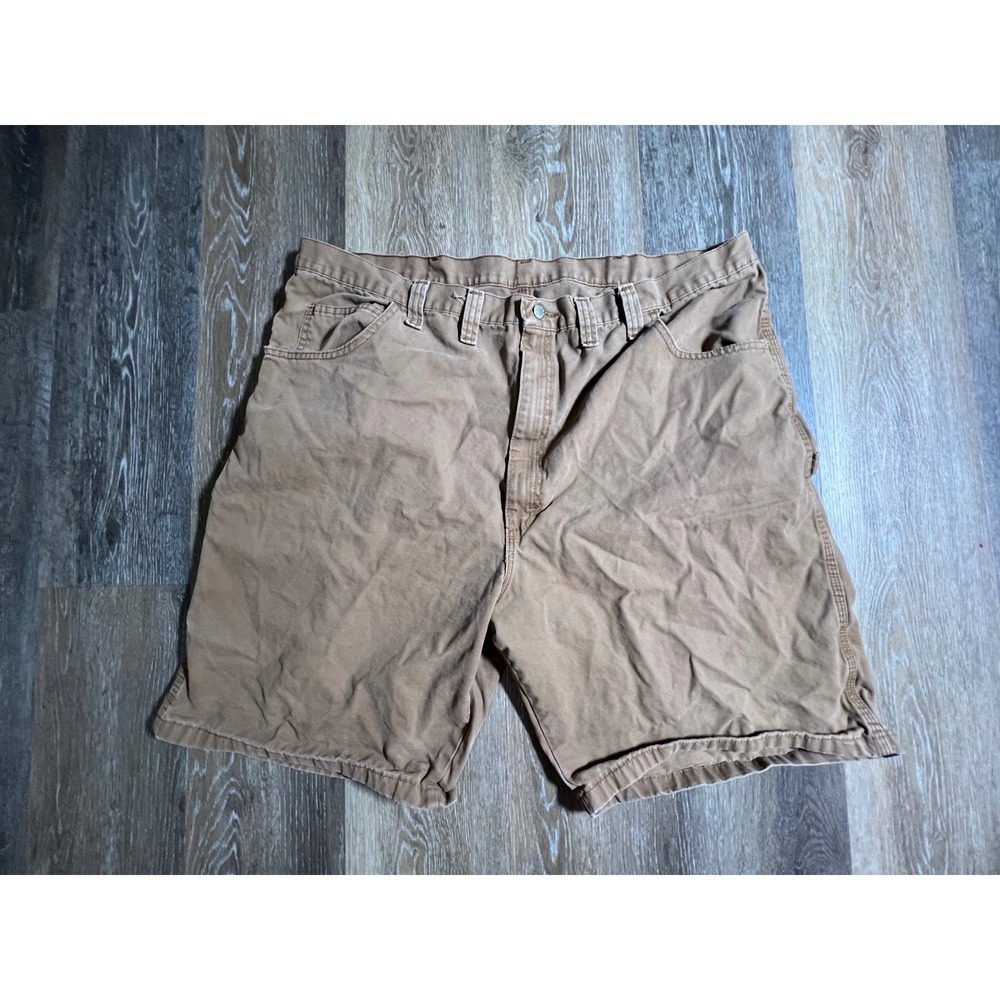 Wrangler Carpenter Shorts Mens 44 Tan Good Canvas Utility Workwear 64WC2AO